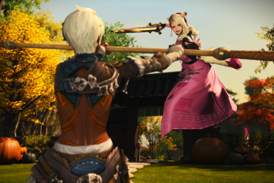 Friendly sparring match.